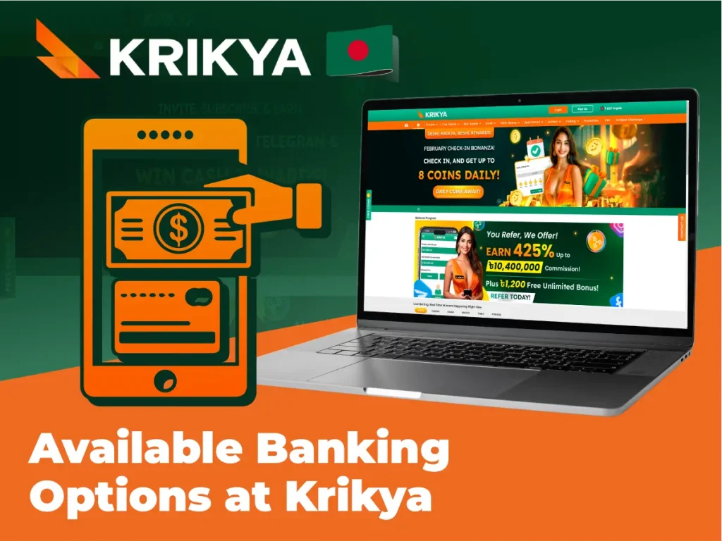Available Banking Options at Krikiya